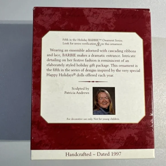 1997 Hallmark Keepsake Ornament Holiday BARBIE Collector's Series Christmas - Picture 2 of 6